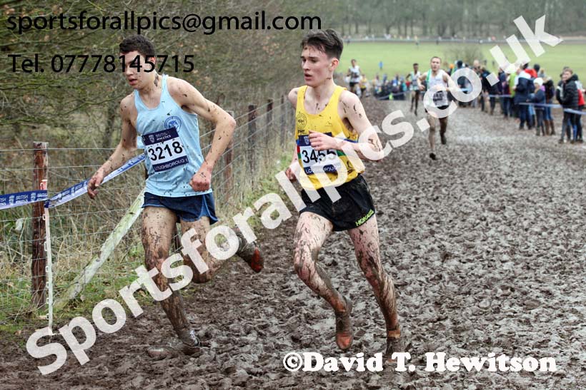 Mens under-17s 2018 British Inter Counties Cross Country Champs., Prestwold Hall, Loughborough. Photo: David T. Hewitson/Sports for All Pics
